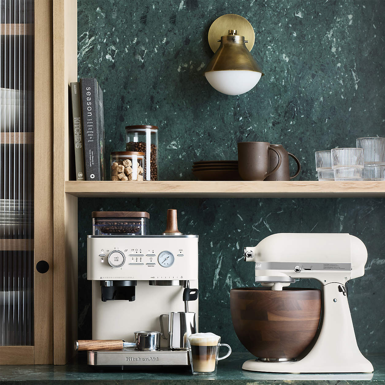 KitchenAid ® Artisan Series Porcelain White 5-Quart Tilt-Head Stand Mixer with Walnut Bowl - Image 5