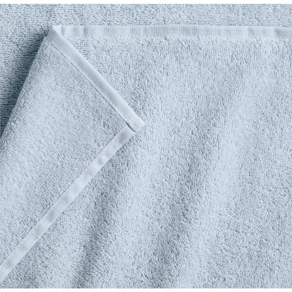 Dorm Turkish Organic Cotton Sky Blue Bath Towel, Set of 6 - Image 3