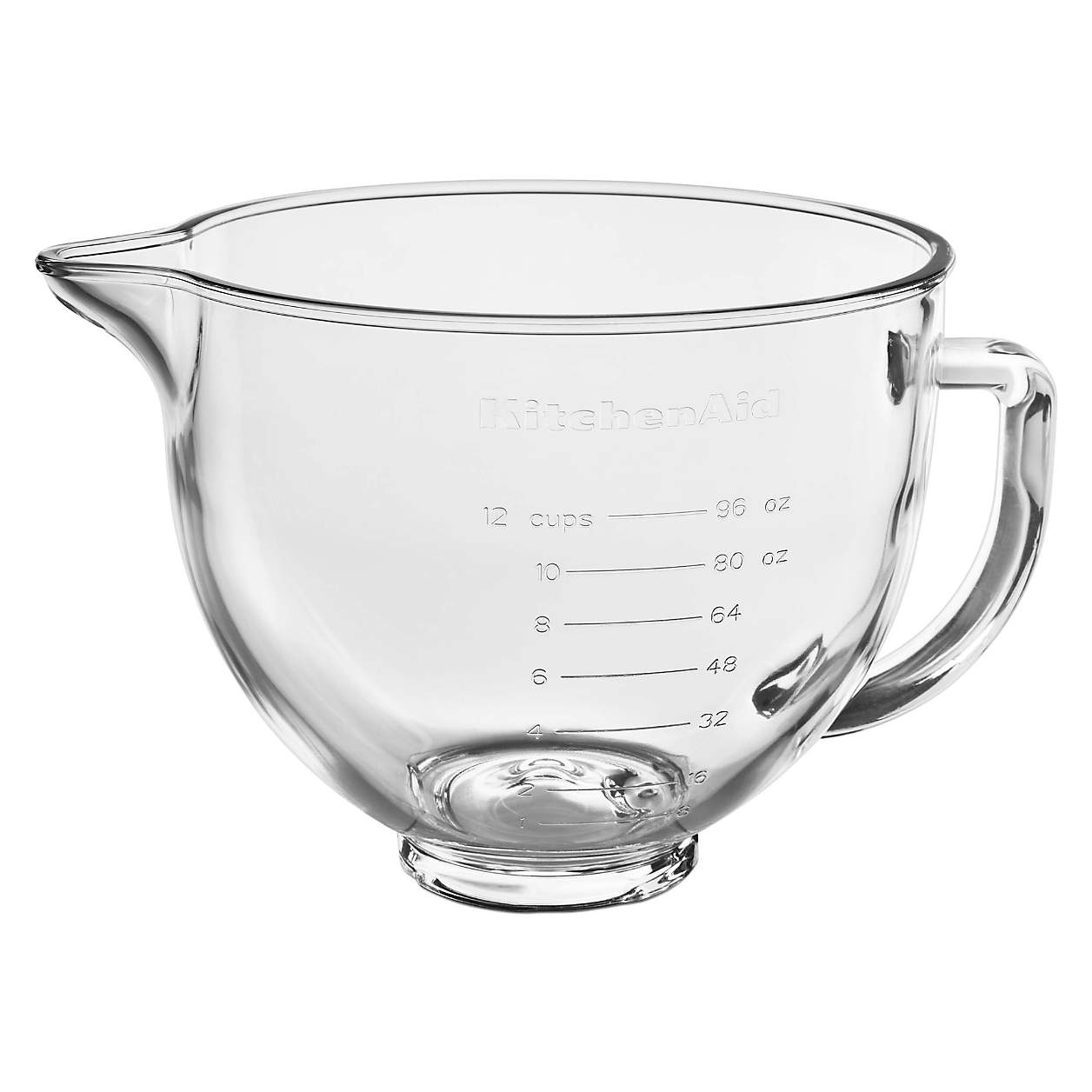 KitchenAid ® Stand Mixer 5-Qt. Glass Mixing Bowl with Measurement Markings and Lid - Image 3