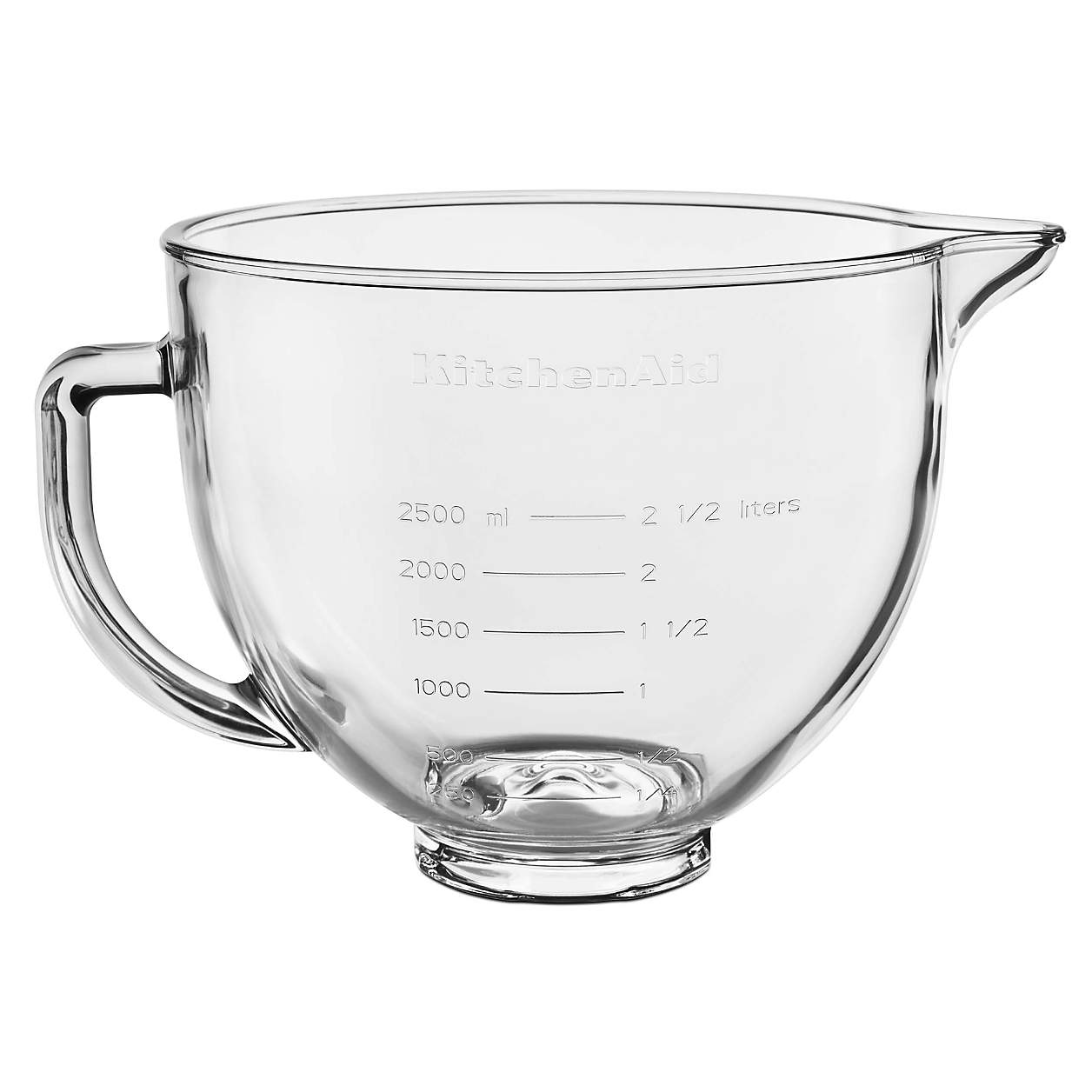 KitchenAid ® Stand Mixer 5-Qt. Glass Mixing Bowl with Measurement Markings and Lid - Image 4