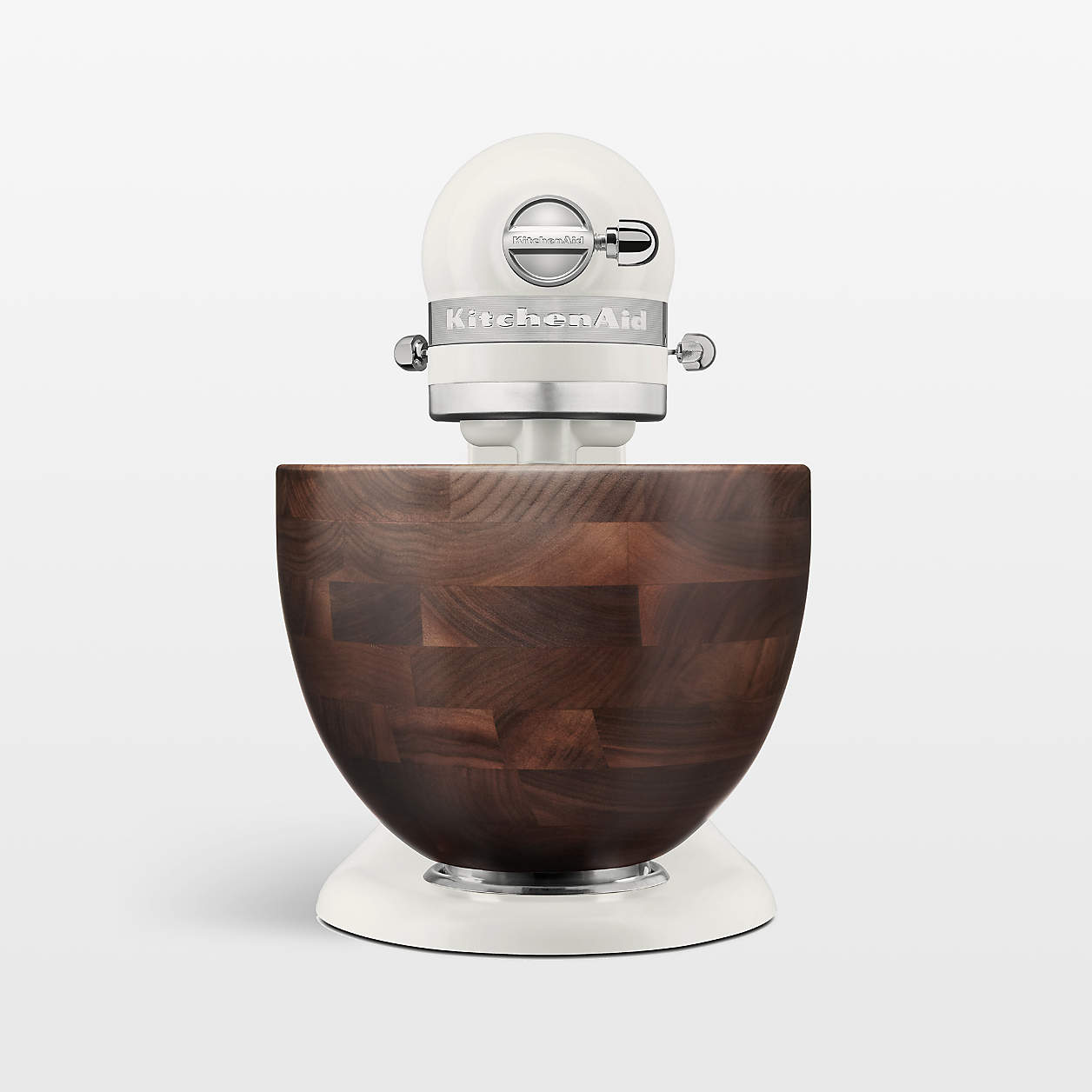 KitchenAid ® Artisan Series Porcelain White 5-Quart Tilt-Head Stand Mixer with Walnut Bowl - Image 3