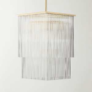 Stellar 2-Tier Square Glass Pendant Light