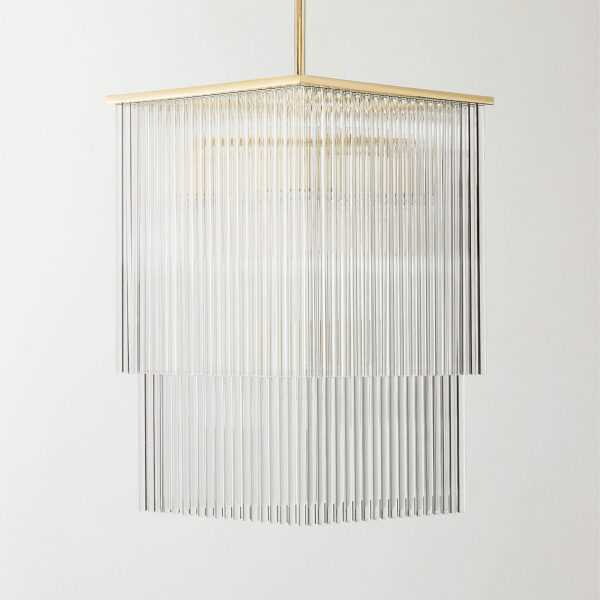 Stellar 2-Tier Square Glass Pendant Light
