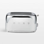 smeg 4 slice toaster chrome