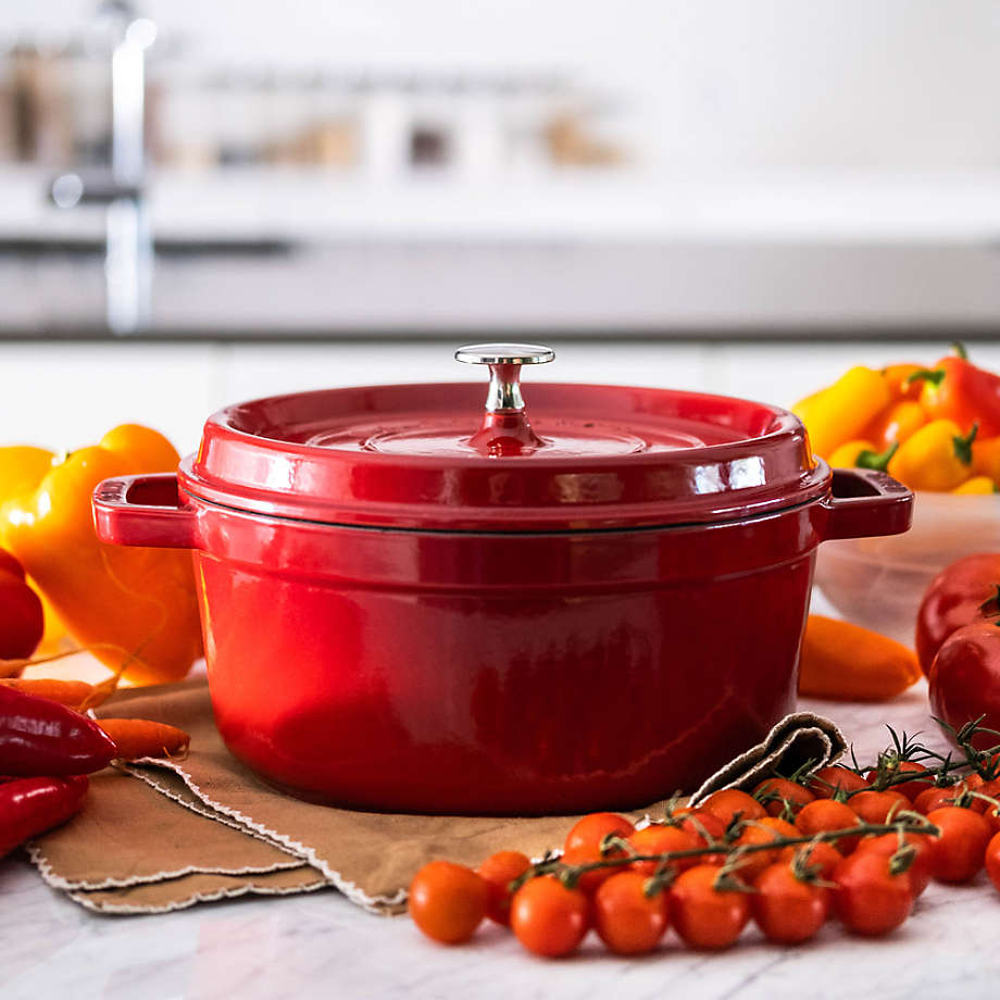Staub ® 4-Qt Cherry Red Round Cocotte - Image 4