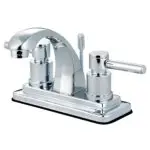 Kingston Sona KS4641DL - Concord Double-Handle 3-Hole Deck Mount 4-Inch Centerset Bathroom Faucet with Brass Pop-Up
