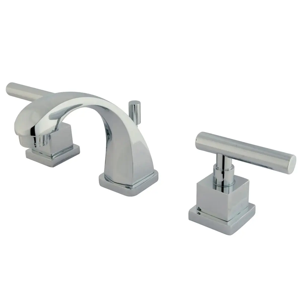 Kingston Sona KS4941CQL - Claremont Two-Handle 3-Hole Deck Mount Widespread Bathroom Faucet with Brass Pop-Up - Image 3