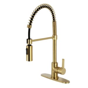 Kingston Sona LS877CTLAB - Continental Single-Handle 1-Hole Deck Mount Pre-Rinse Kitchen Faucet