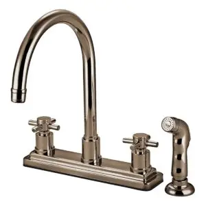 Kingston Sona KS8798DX - Concord Two-Handle 4-Hole 8" Centerset Kitchen Faucet with Side Sprayer