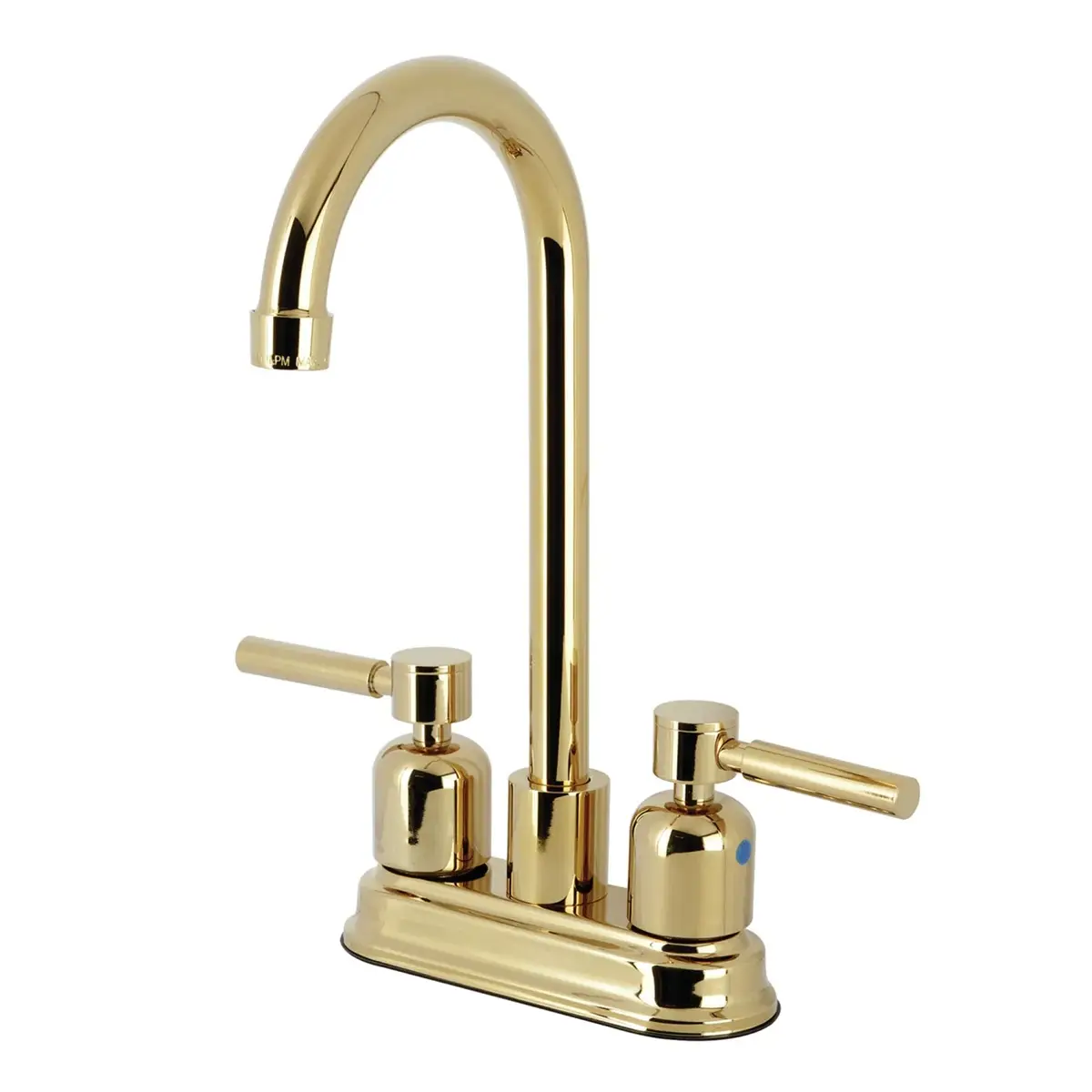 Kingston Tulare KB8493DL - Concord Two-Handle 2-Hole Deck Mount Bar Faucet, Antique Brass - Image 3