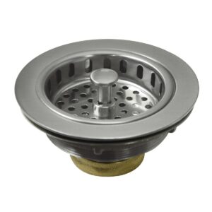 Kingston Made To Match KBS1007 3-1/2 Inch Kitchen Sink Basket Strainer Only - Brushed Nickel