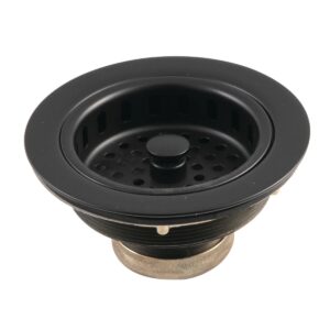 Kingston Made To Match KBS1007 3-1/2 Inch Kitchen Sink Basket Strainer Only - Matte Black