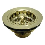 Kingston Made To Match KBS1007 3-1/2 Inch Kitchen Sink Basket Strainer Only - Polished Brass