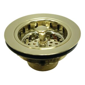Kingston Made To Match KBS1007 3-1/2 Inch Kitchen Sink Basket Strainer Only - Polished Brass