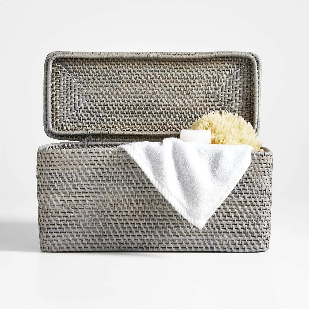 Sedona - Honey, Grey, and White Bath Storage Set - Image 8