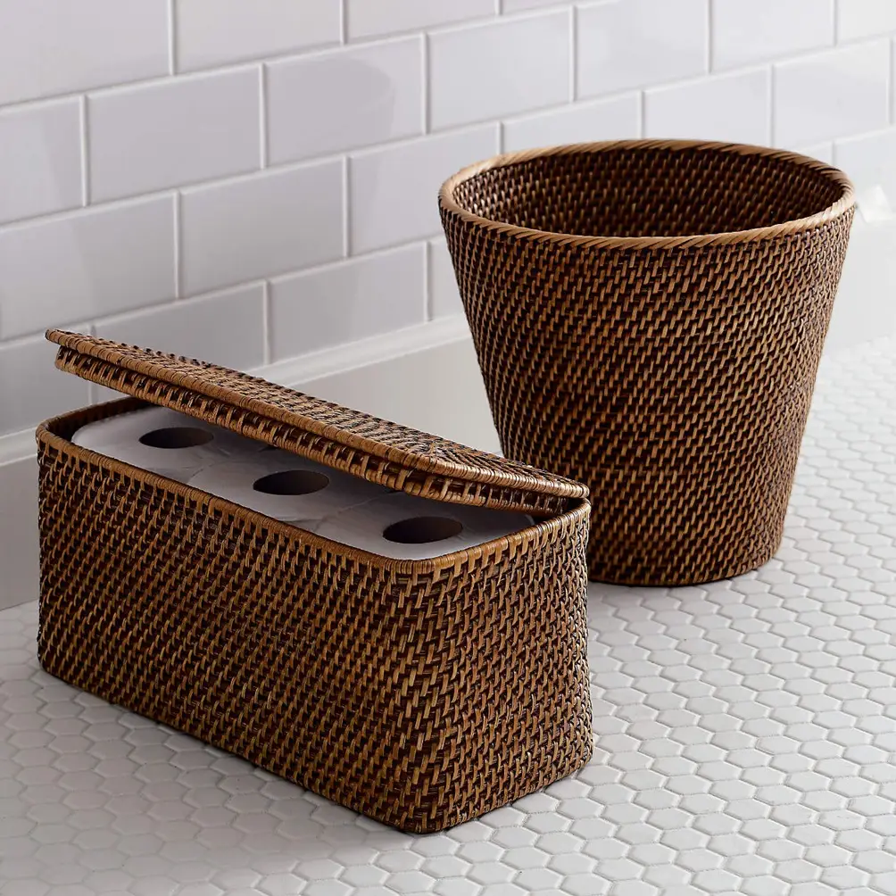 Sedona - Honey, Grey, and White Bath Storage Set - Image 15