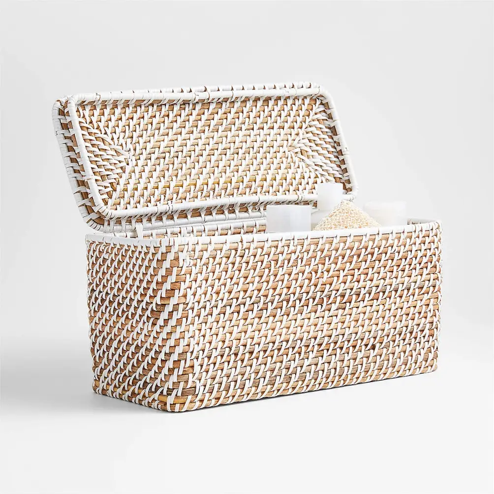 Sedona - Honey, Grey, and White Bath Storage Set - Image 6