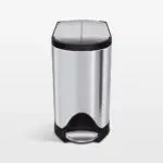 Simplehuman 10 Liter Butterfly Lid Bathroom Trash Can, Brushed Stainless Steel