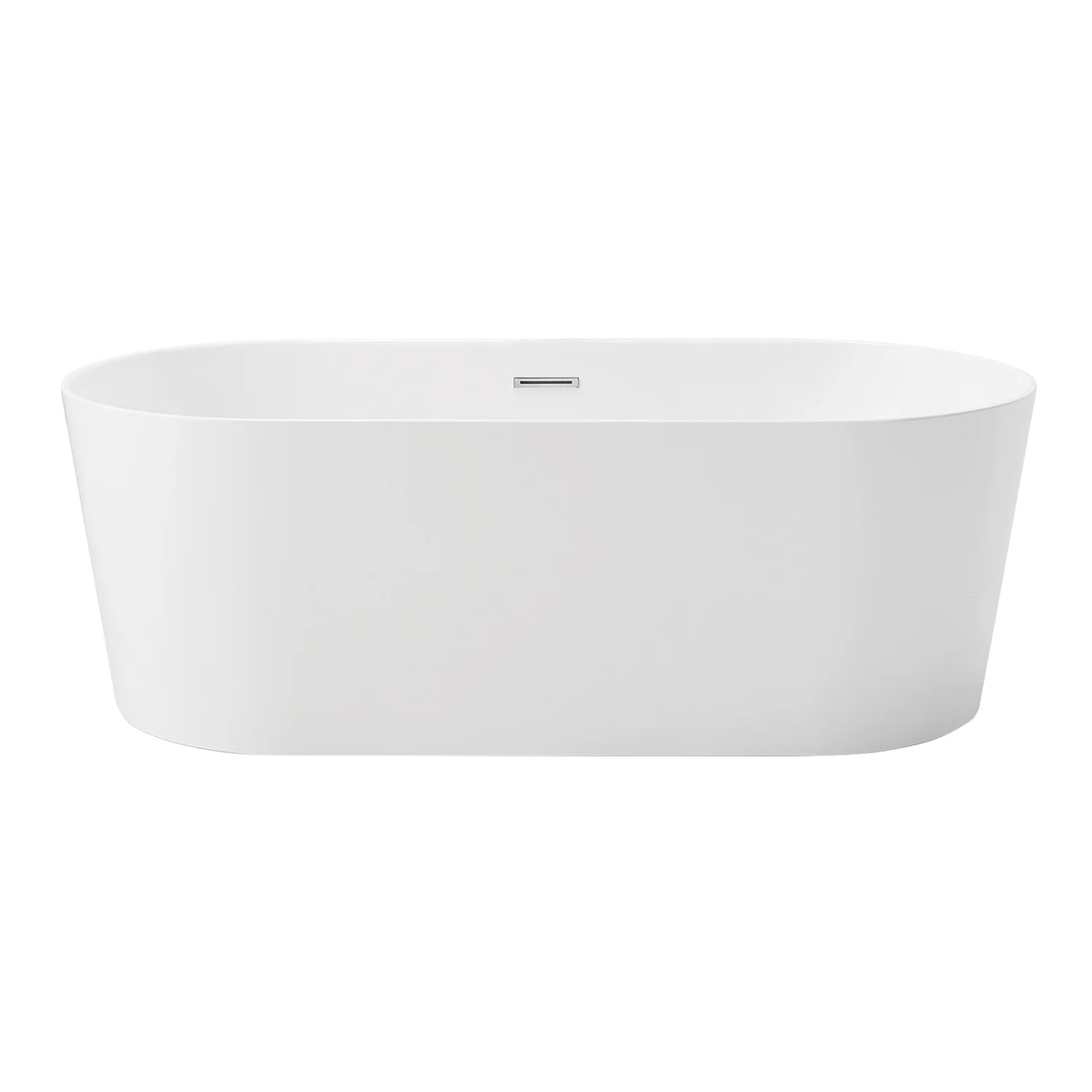 Kingston Sona - Aqua Eden 67-Inch Acrylic Oval Double Ended Freestanding Tub with Drain, - Glossy White - Image 6