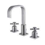 Kingston Sona - Brushed Nickel - Concord Two-Handle 3-Hole Deck Mount Widespread Bathroom Faucet with Pop-Up Drain, FSC8968DX