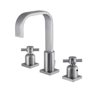 Kingston Sona - Brushed Nickel - Concord Two-Handle 3-Hole Deck Mount Widespread Bathroom Faucet with Pop-Up Drain, FSC8968DX