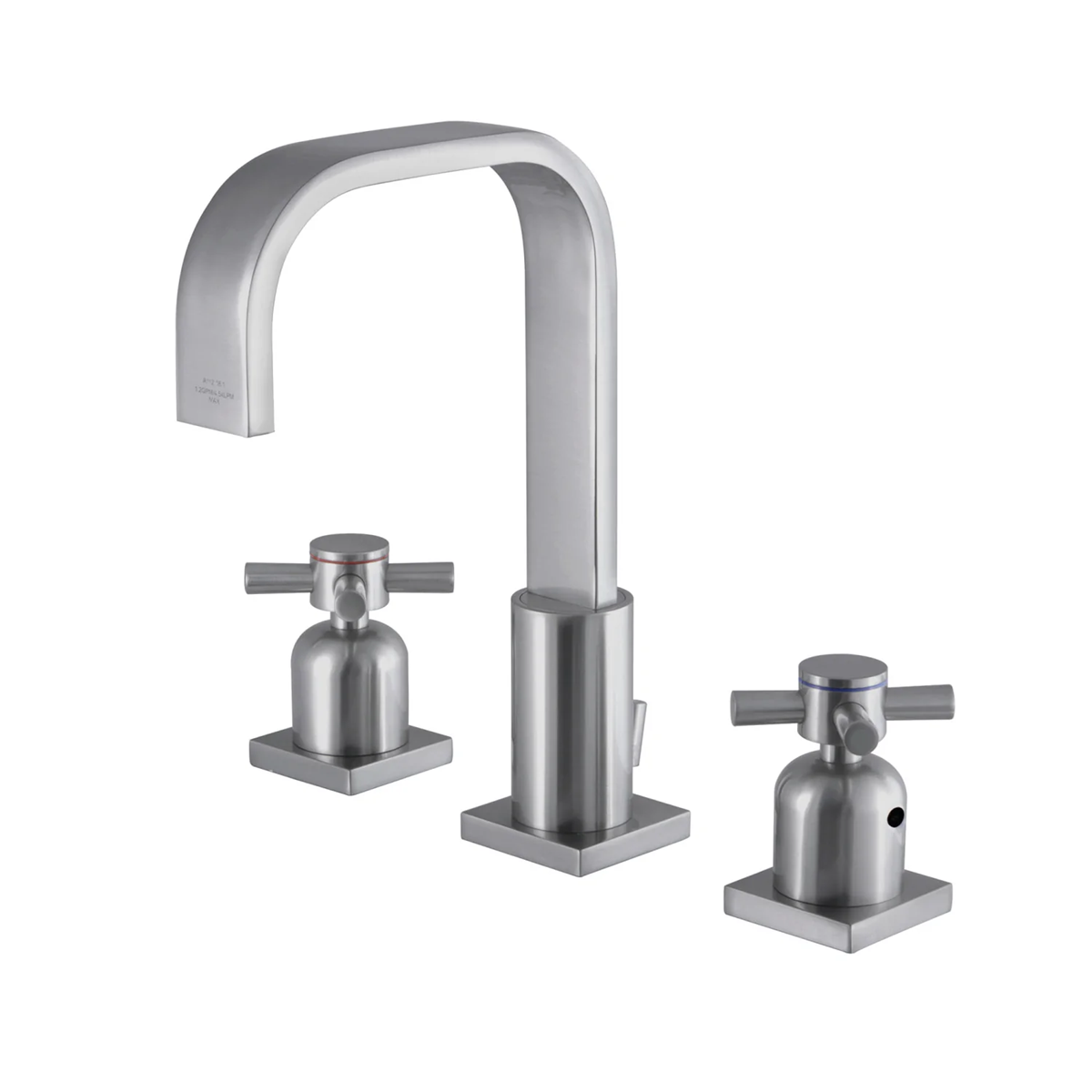 Kingston Sona - Brushed Nickel - Concord Two-Handle 3-Hole Deck Mount Widespread Bathroom Faucet with Pop-Up Drain, FSC8968DX