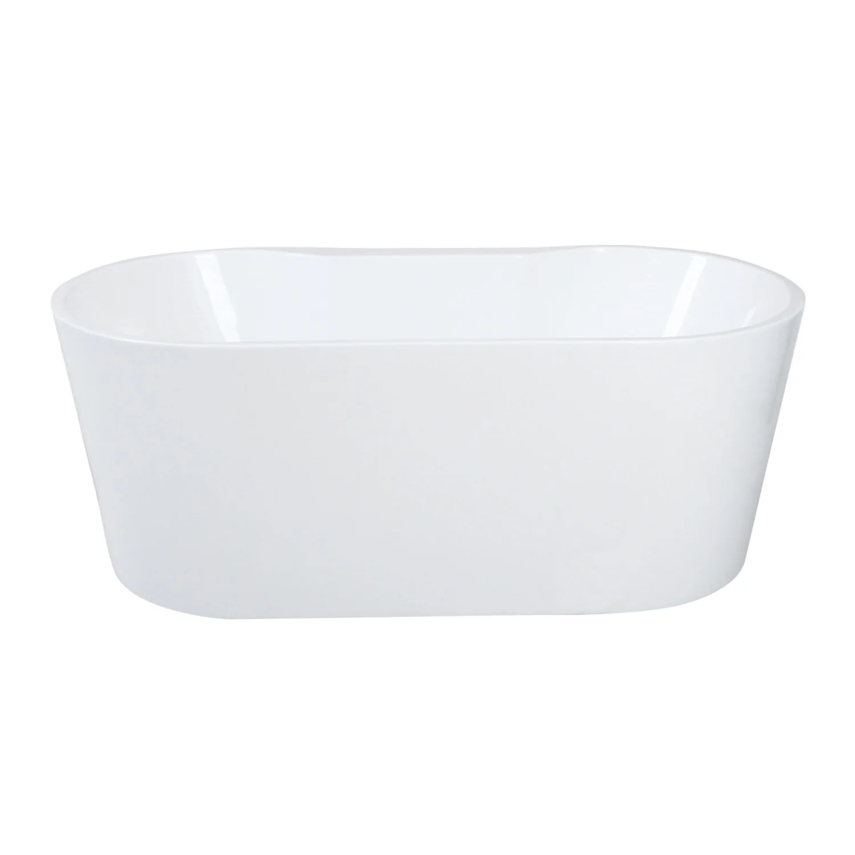 Kingston Sona - Aqua Eden 51-Inch Acrylic Oval Double Ended Freestanding Tub with Drain, Glossy White - Image 2