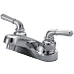 Kingston Tulare - Magellan Double-Handle 3-Hole Deck Mount 4-Inch Centerset Bathroom Faucet, Polished Chrome