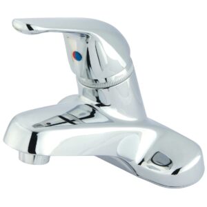 Kingston Tulare - Chatham Single-Handle 3-Hole Deck Mount 4-Inch Centerset Bathroom Faucet, Polished Chrome