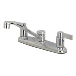 Kingston Tulare - NuvoFusion Two-Handle 2-Hole 8" Centerset Kitchen Faucet, Polished Chrome