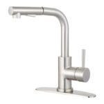 Kingston Sona  -Brush Nickel Concord Single-Handle 1-Hole Deck Mount Pull-Out Sprayer Kitchen Faucet, Brushed Nickel