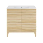 30"  Cascade Freestanding Bathroom Vanity - Natural Oak