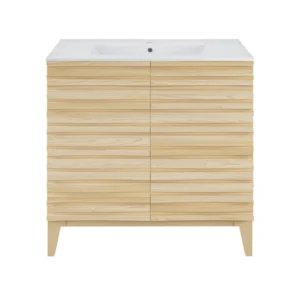 30"  Cascade Freestanding Bathroom Vanity - Natural Oak