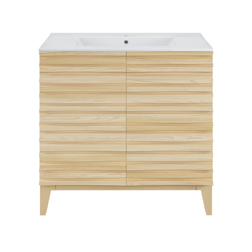 30" Cascade Freestanding Bathroom Vanity - Natural Oak 30" Cascade Freestanding Bathroom Vanity - Natural Oak