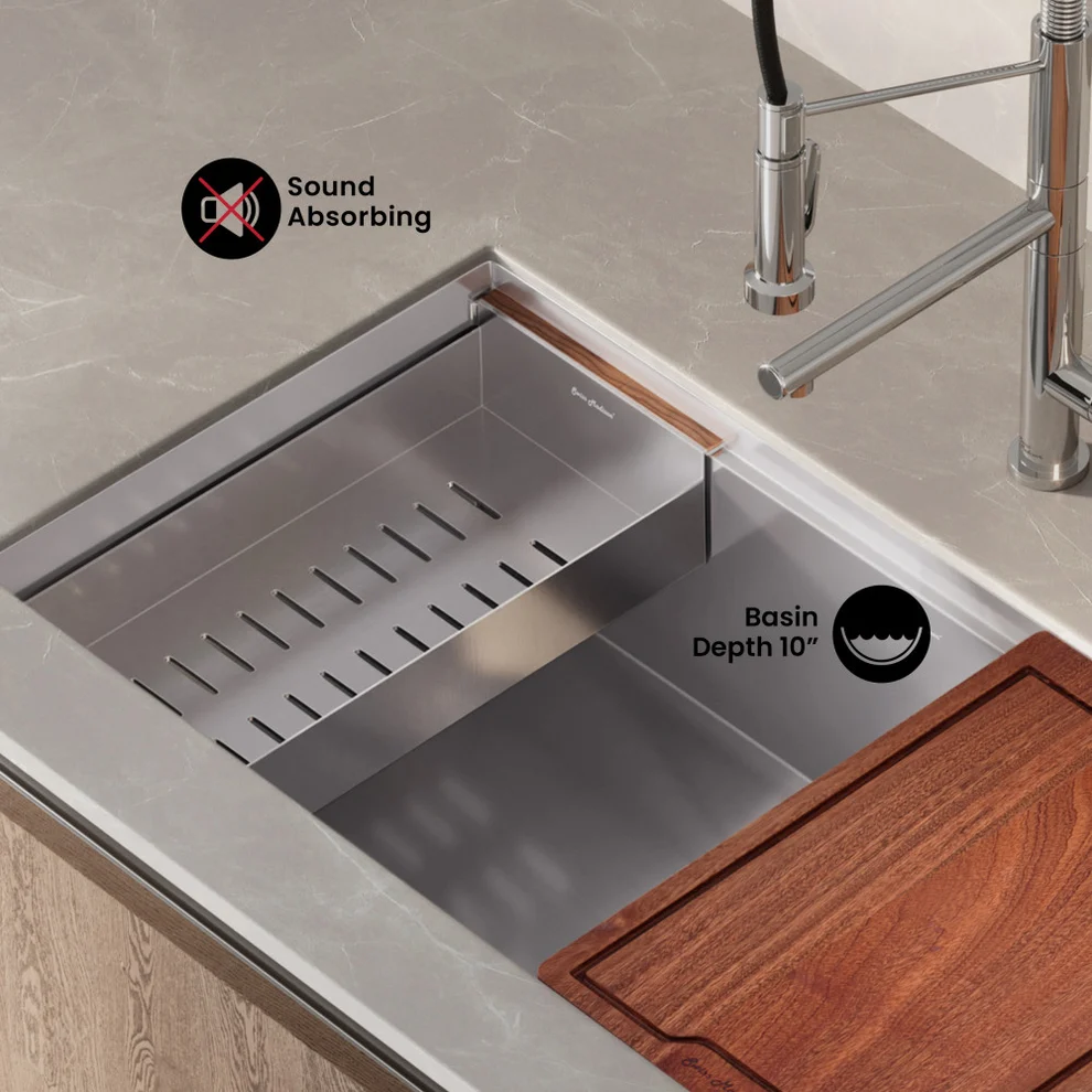 Rivage Undermount Workstation Sink 33x19 Rivage Undermount Workstation Sink 33x19 - Image 6