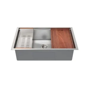Immerse yourself in coastal tranquility with the Rivage collection, embracing relaxed elegance and natural textures. Get the Rivage Undermount Workstation Sink 33x19 today