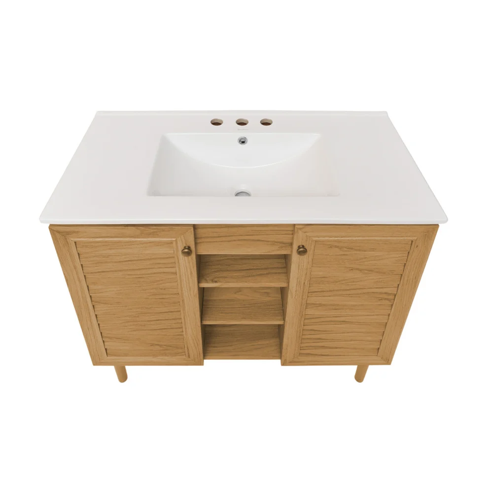 36" Bron Freestanding Bathroom Vanity - Golden Oak 36" Bron Freestanding Bathroom Vanity - Golden Oak - Image 5